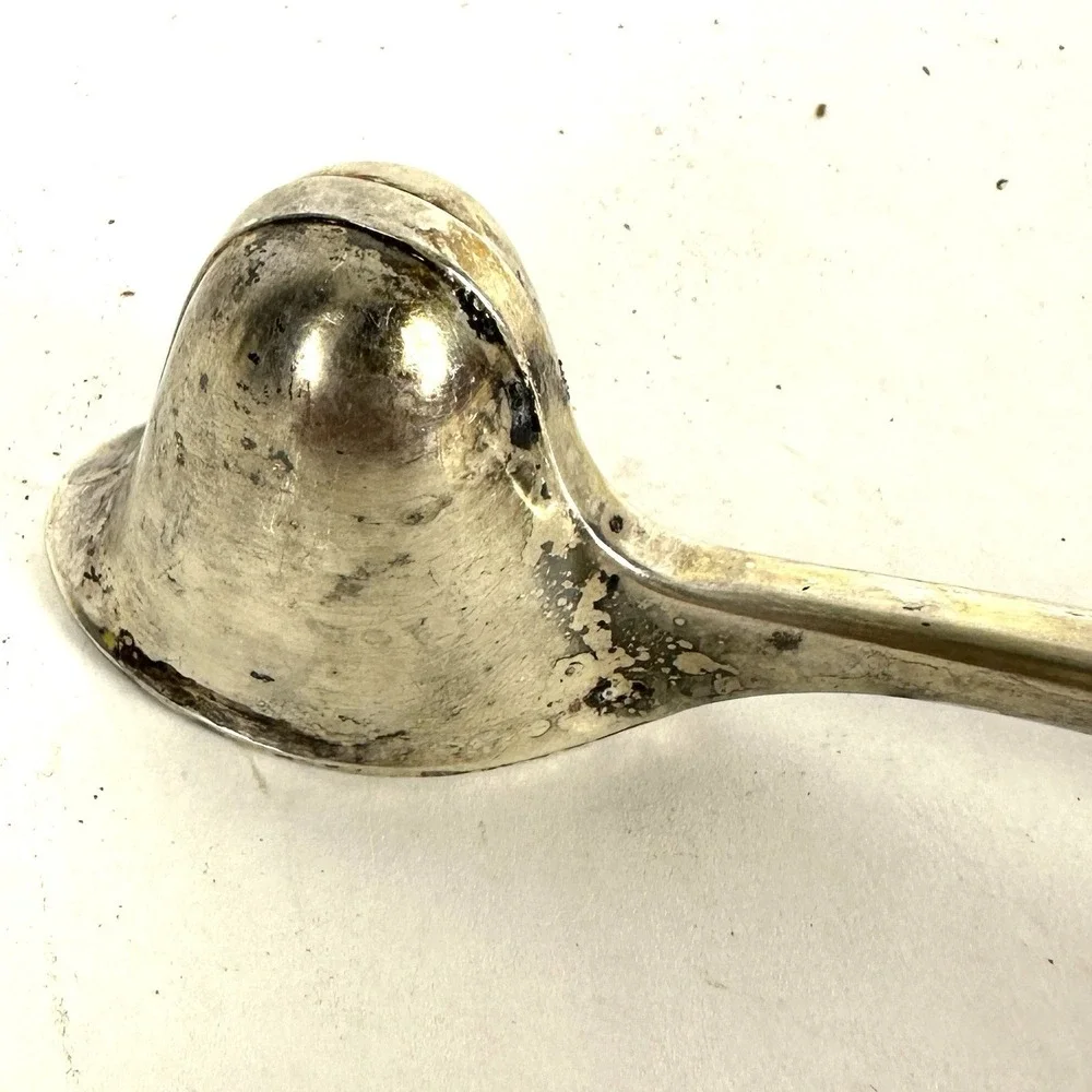 Antique Silverplate Long Handle Candle Snuffer 8